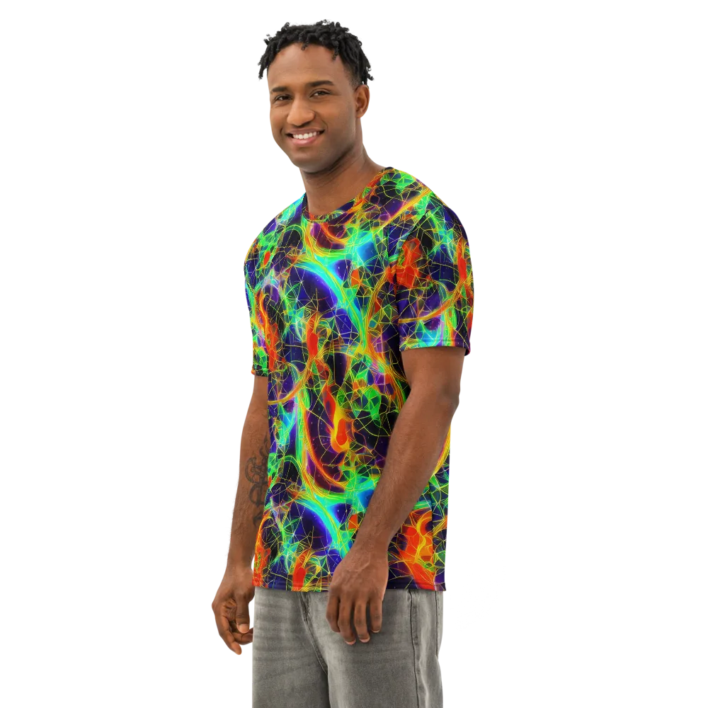 Pirie Pulse on Men's Cotton Crew Neck T-Shirt — Left Front