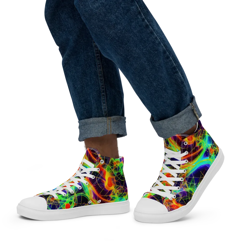 Pirie Pulse on Men's High Top Canvas Shoes — Left