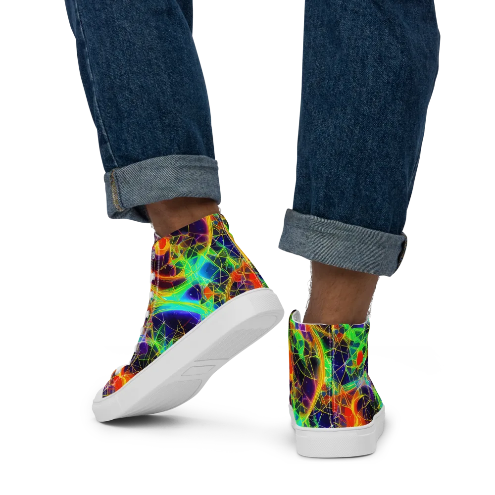 Pirie Pulse on Men's High Top Canvas Shoes — Back
