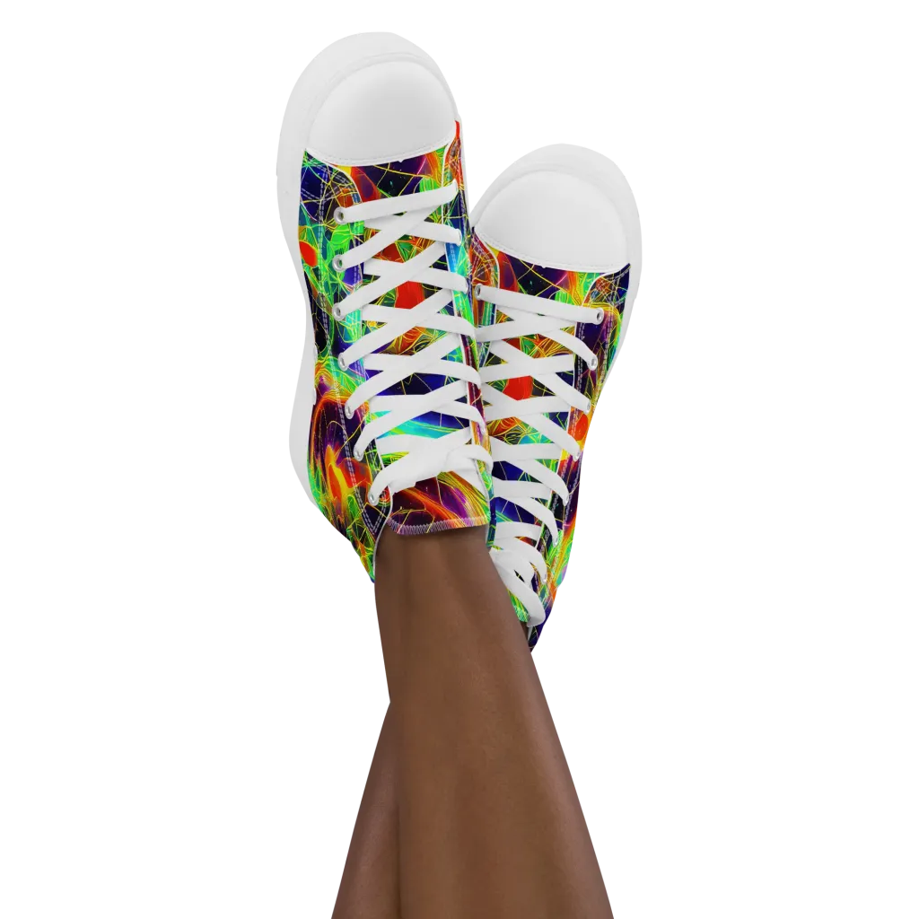 Pirie Pulse on Women's High Top Canvas Shoes — Front