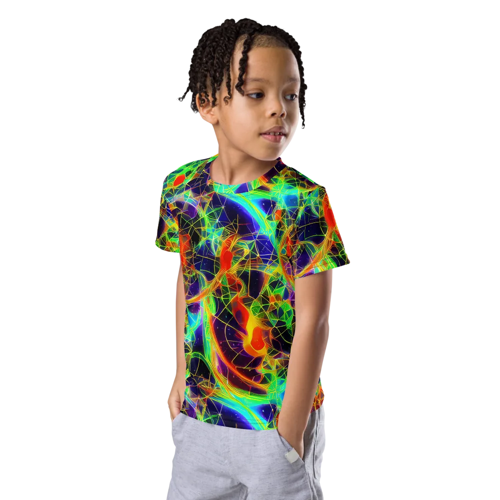 Pirie Pulse on Kids Crew Neck T-Shirt — Left Front