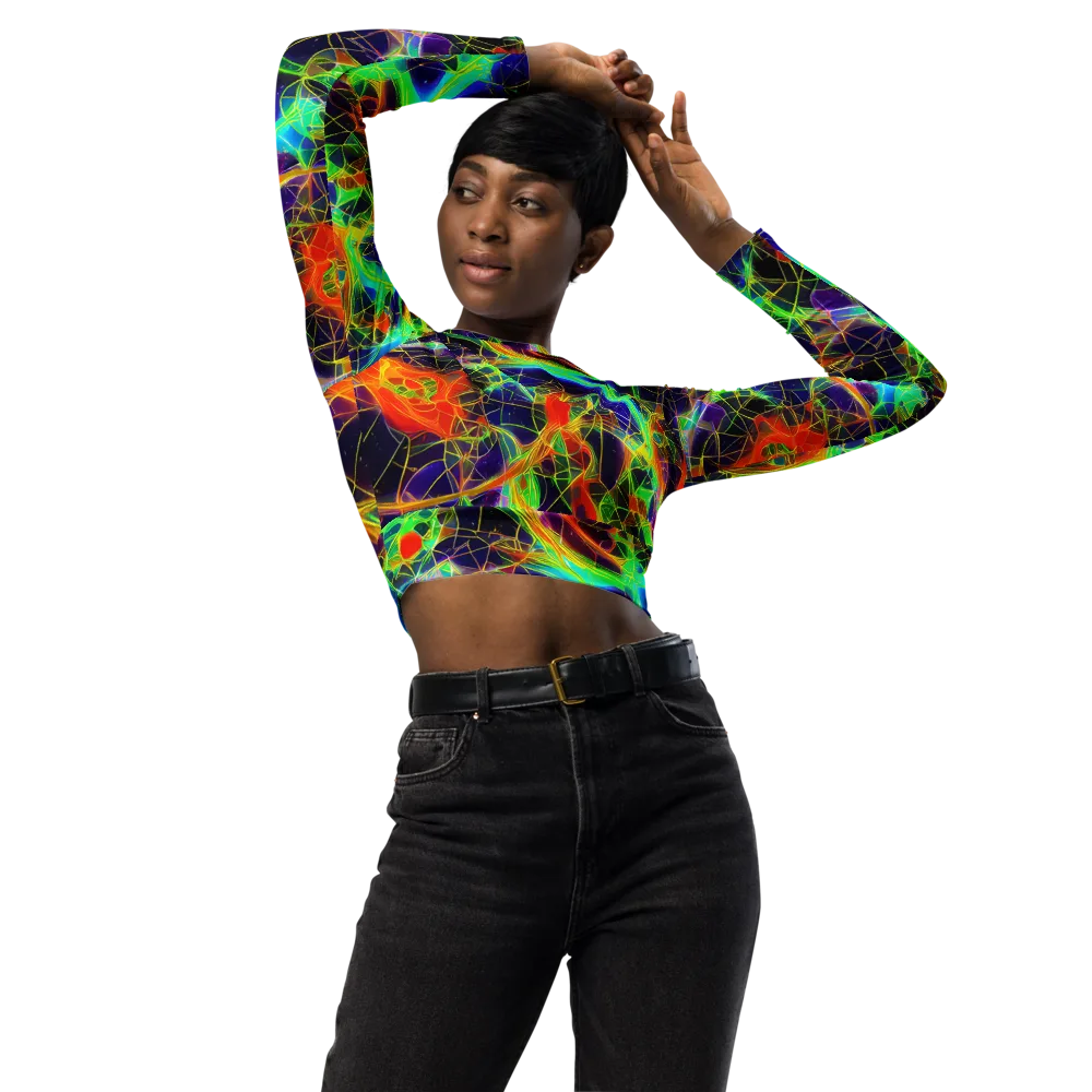 Pirie Pulse on Long Sleeve Crop Top — Front
