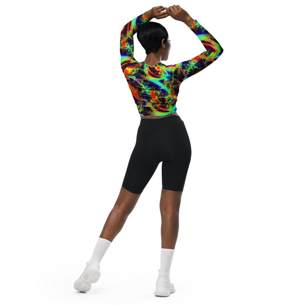 Pirie Pulse on Long Sleeve Crop Top — Back