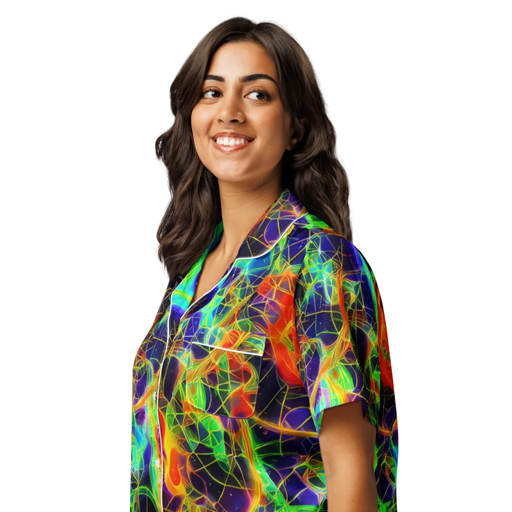 Pirie Pulse on Women's Short Sleeve Pajama Top — Left Front