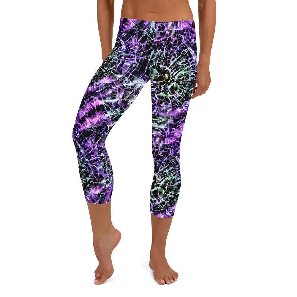 Spectral Circuitry on Capri Leggings — Front