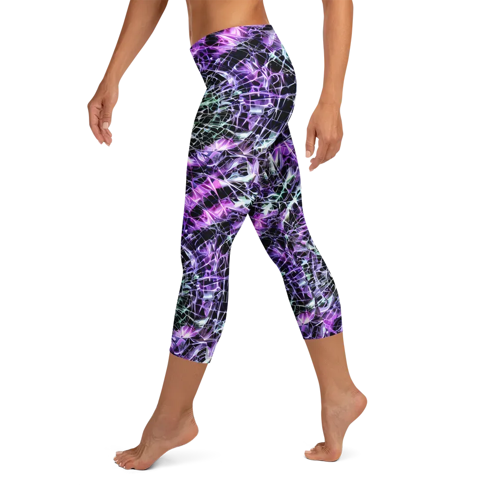 Spectral Circuitry on Capri Leggings — Left