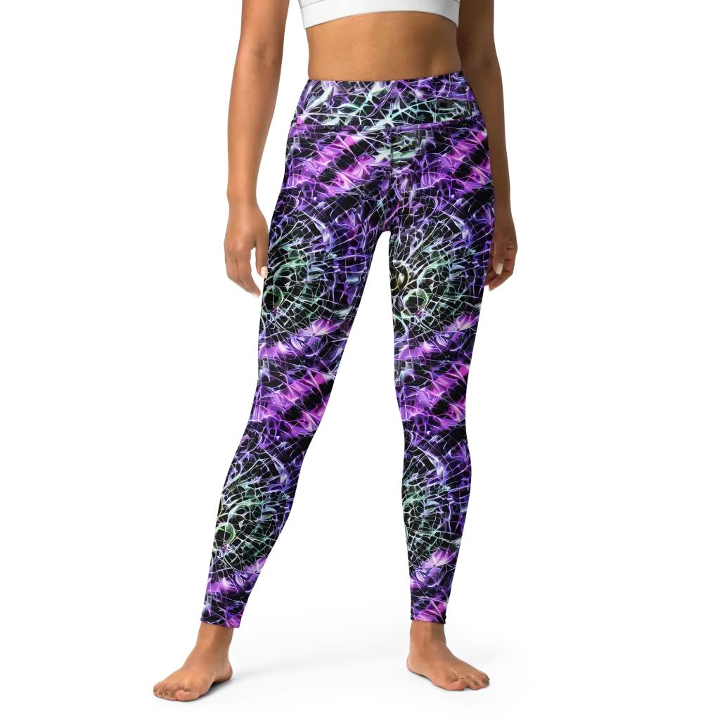 Spectral Circuitry on Yoga Leggings — Front