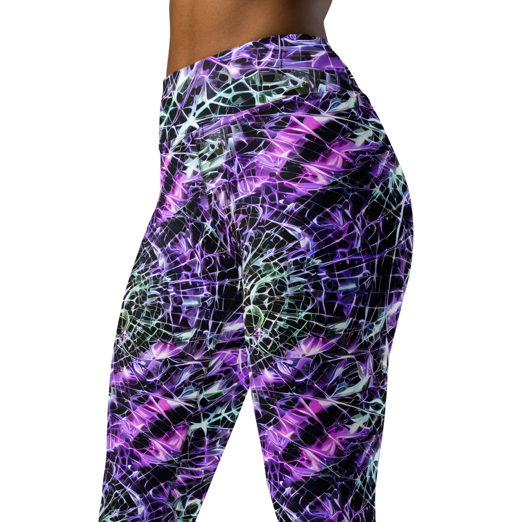 Spectral Circuitry on Yoga Leggings — Left Front