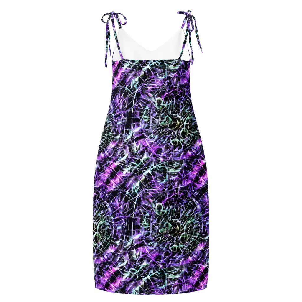 Spectral Circuitry on Slip Dress — Back