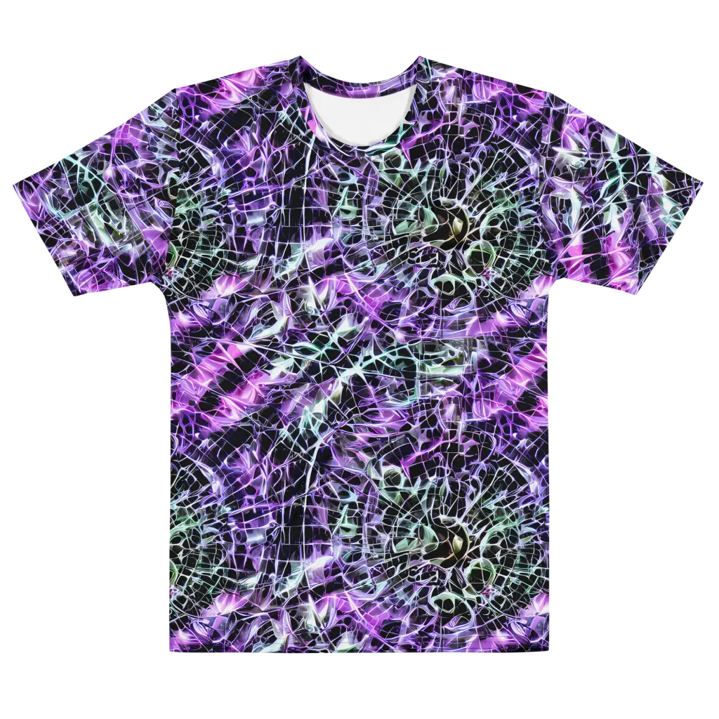 Spectral Circuitry on Men's Cotton Crew Neck T-Shirt — Front