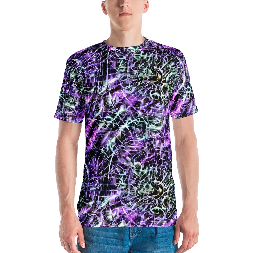 Spectral Circuitry on Men's Crew Neck T-Shirt — Front