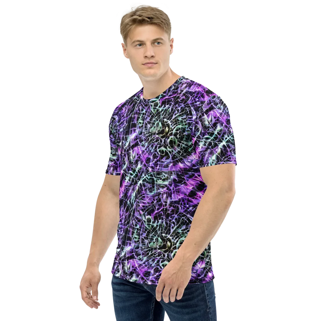 Spectral Circuitry on Men's Crew Neck T-Shirt — Left