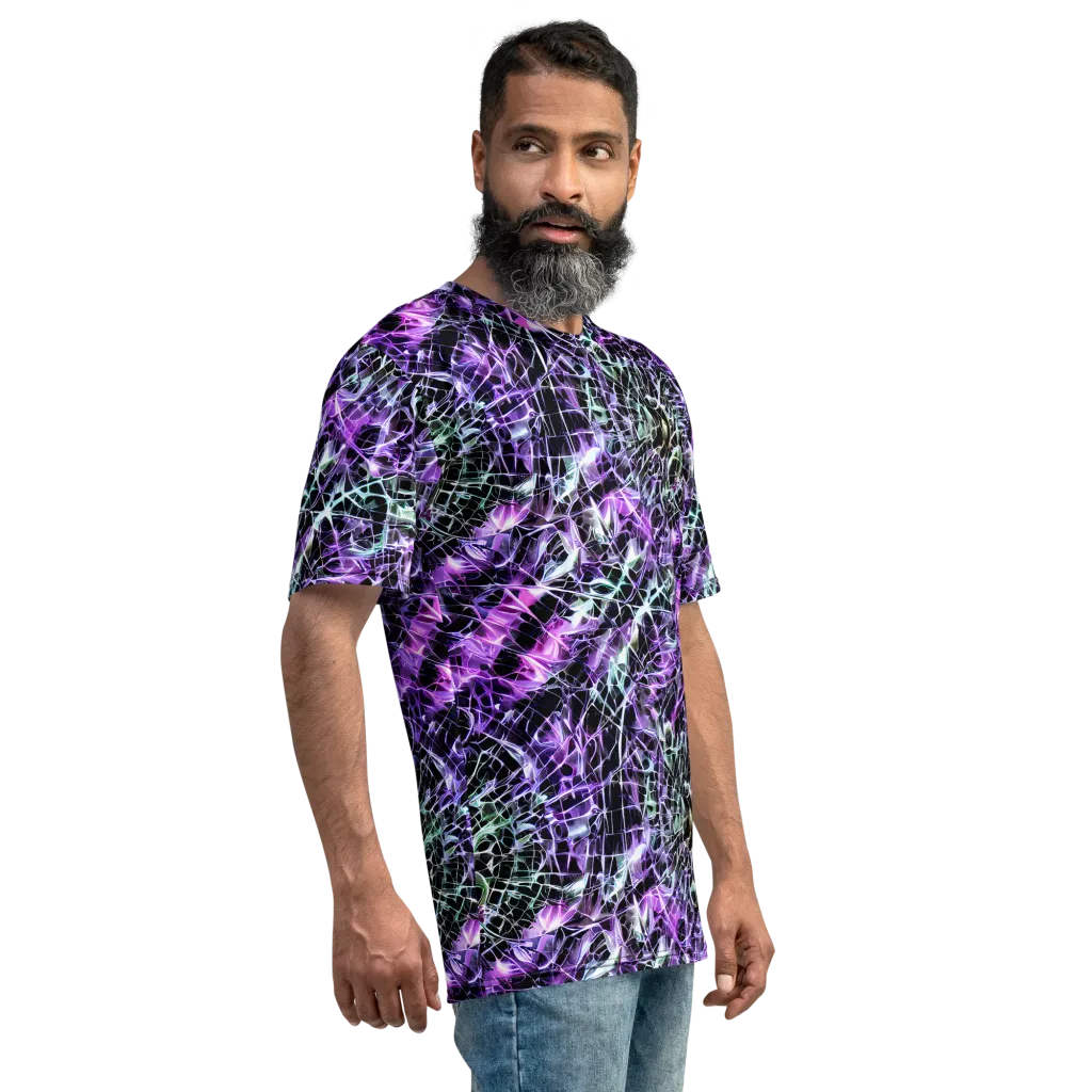Spectral Circuitry on Men's Crew Neck T-Shirt — Right