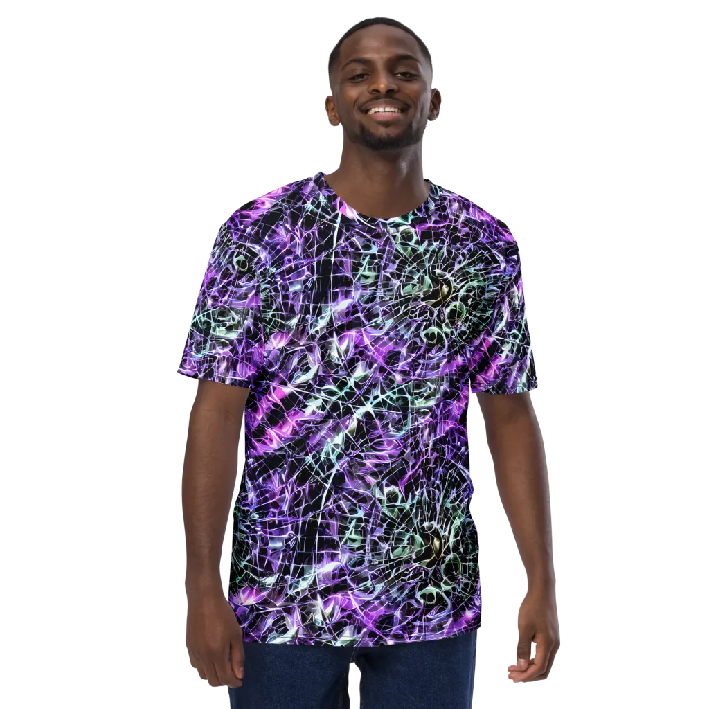 Spectral Circuitry on Men's Crew Neck T-Shirt — Front
