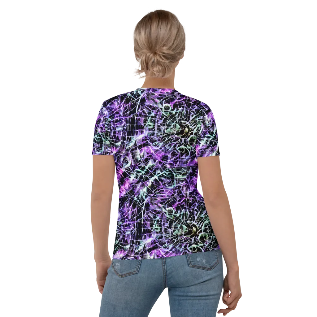 Spectral Circuitry on Women's Crew Neck T-Shirt — Back