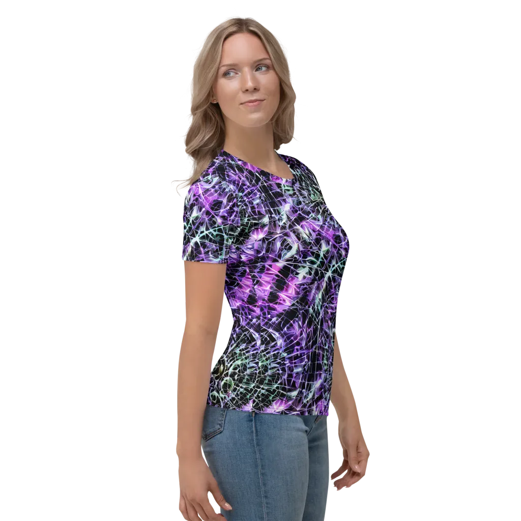 Spectral Circuitry on Women's Crew Neck T-Shirt — Right