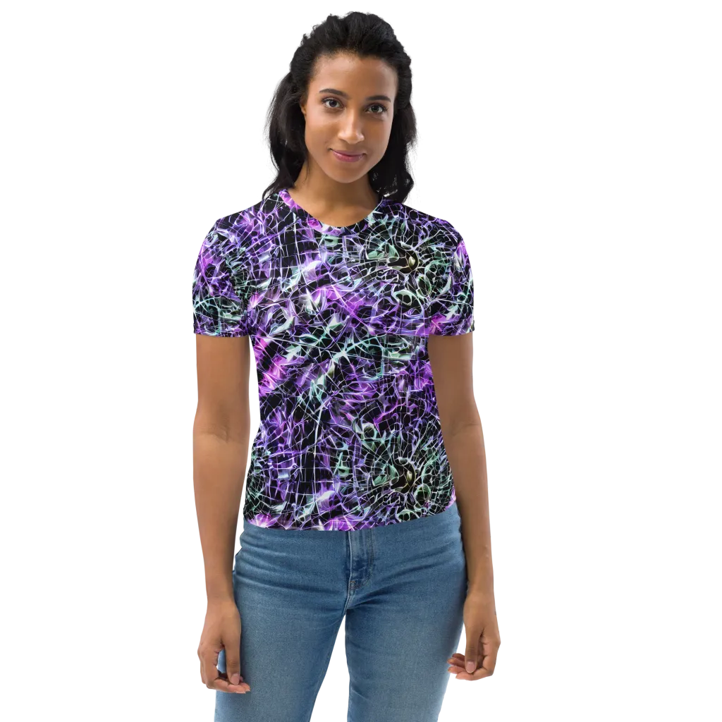 Spectral Circuitry on Women's Crew Neck T-Shirt — Front