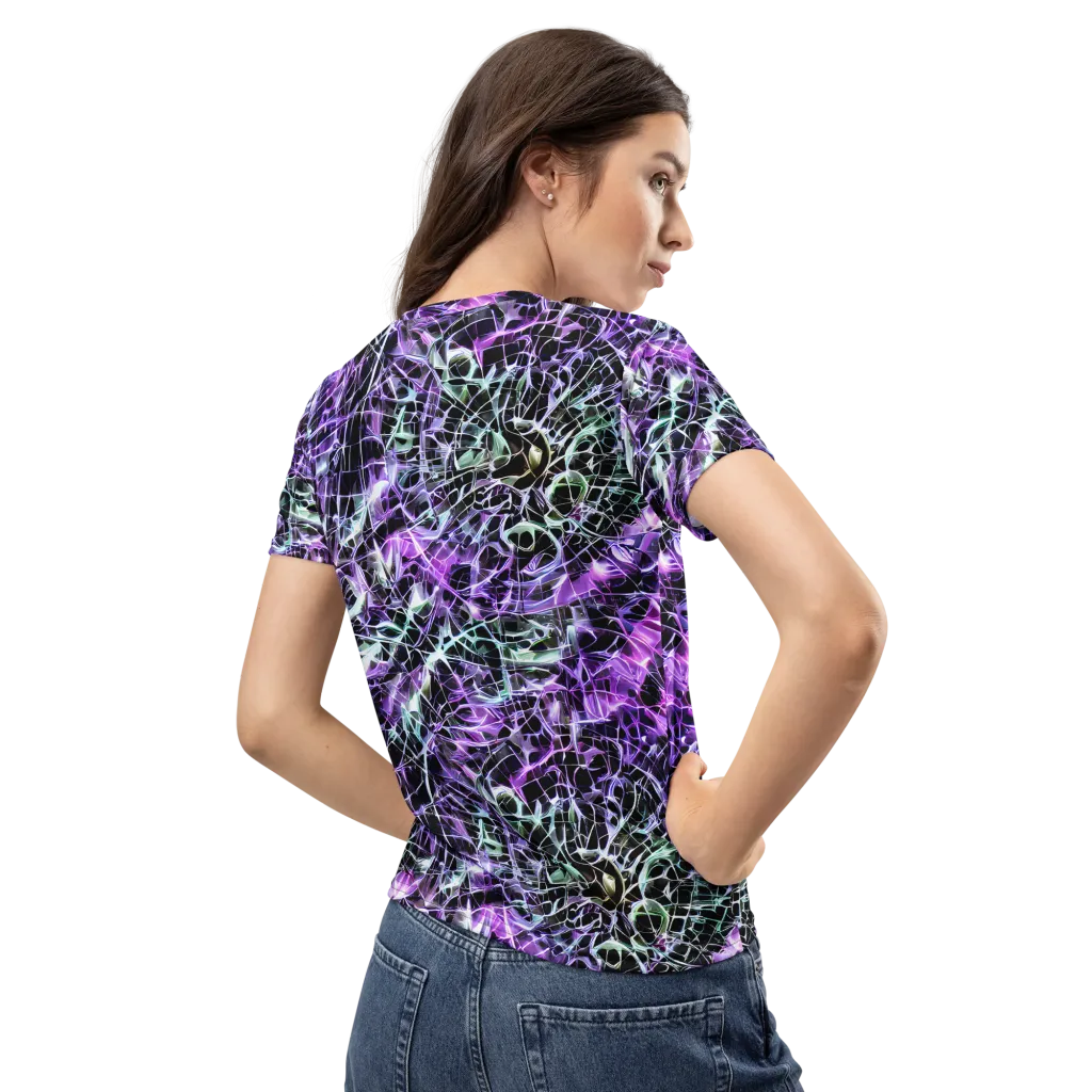 Spectral Circuitry on Women's Crew Neck T-Shirt — Back