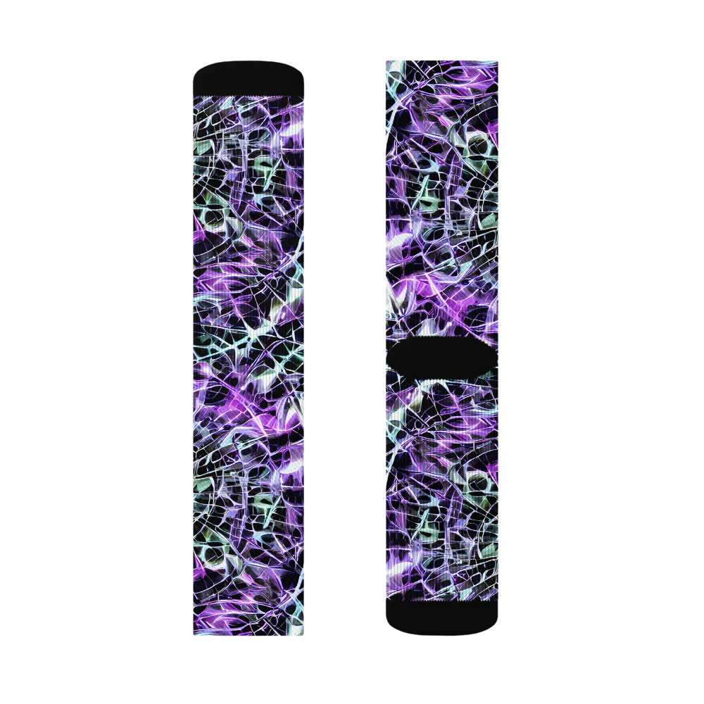 Spectral Circuitry on Socks — Right Sock
