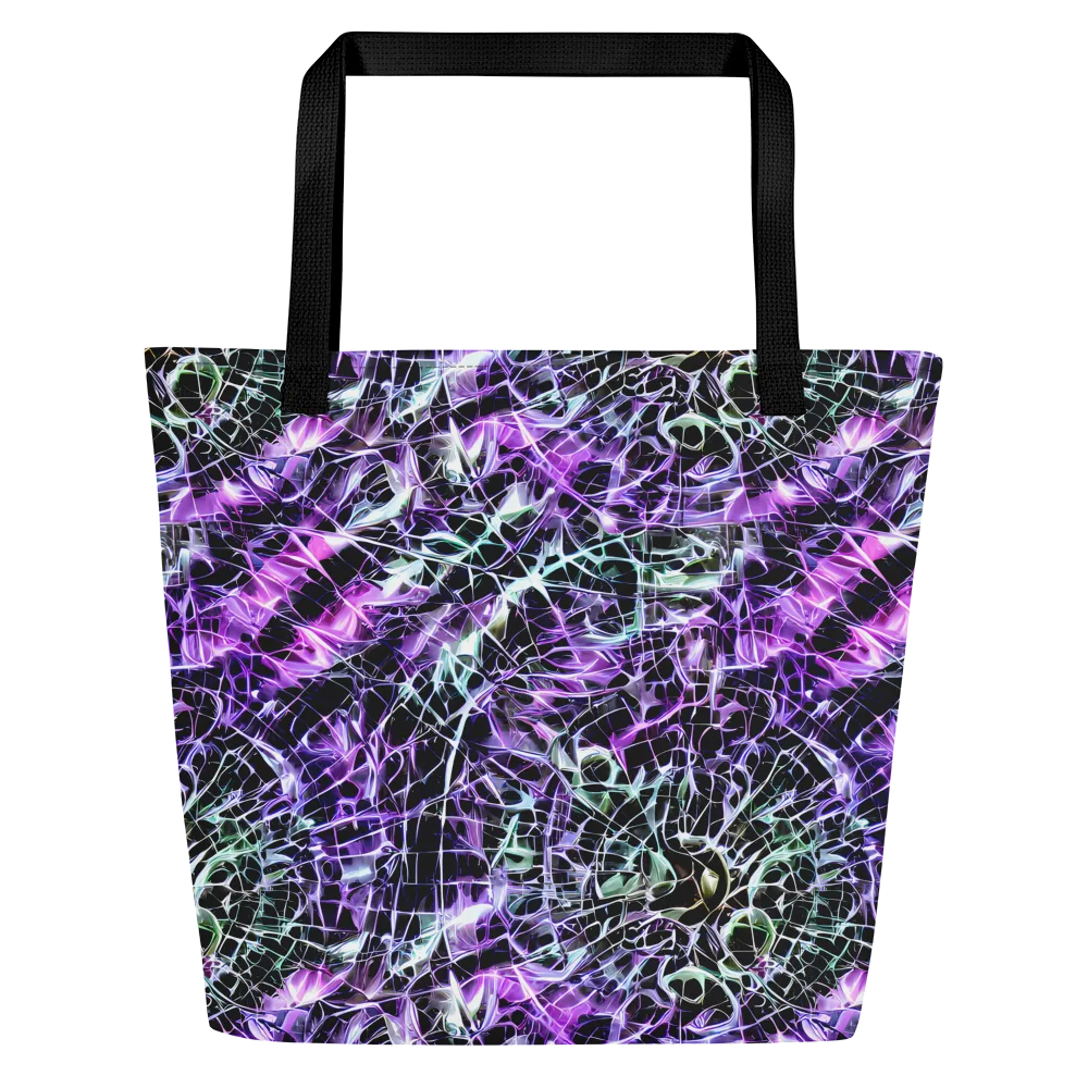Spectral Circuitry on Large Tote Bag W/ Pocket — Front