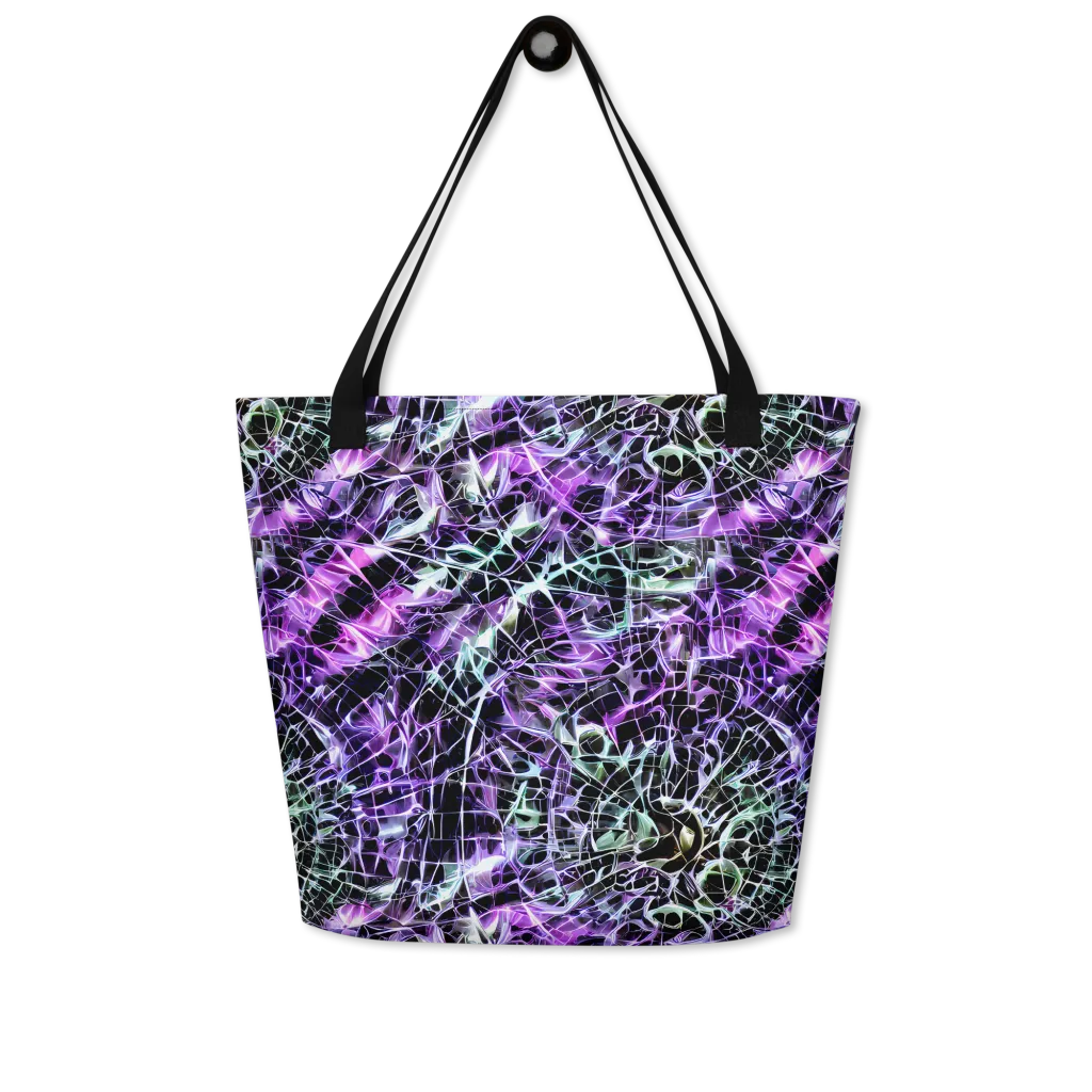 Spectral Circuitry on Large Tote Bag W/ Pocket — Front