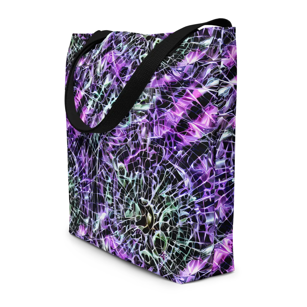 Spectral Circuitry on Large Tote Bag W/ Pocket — Front