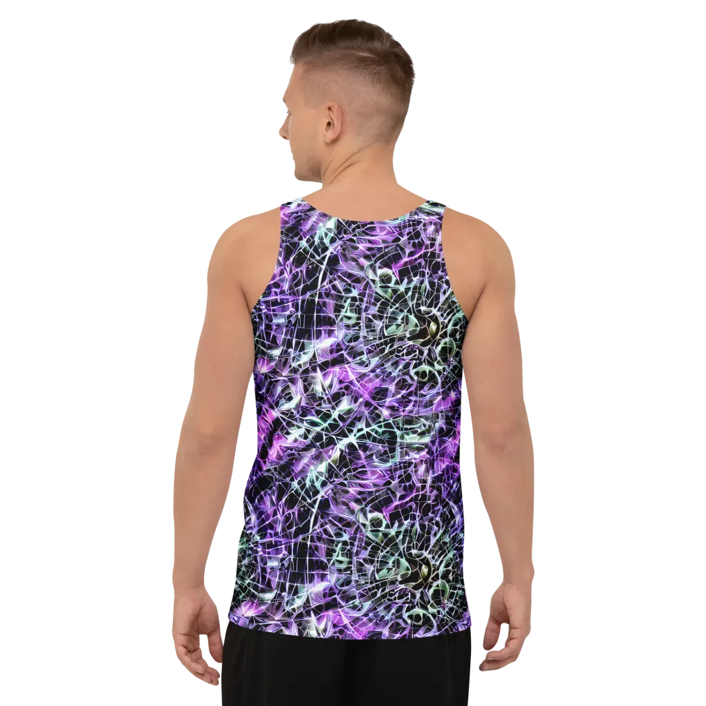 Spectral Circuitry on Men's Tank Top — Back