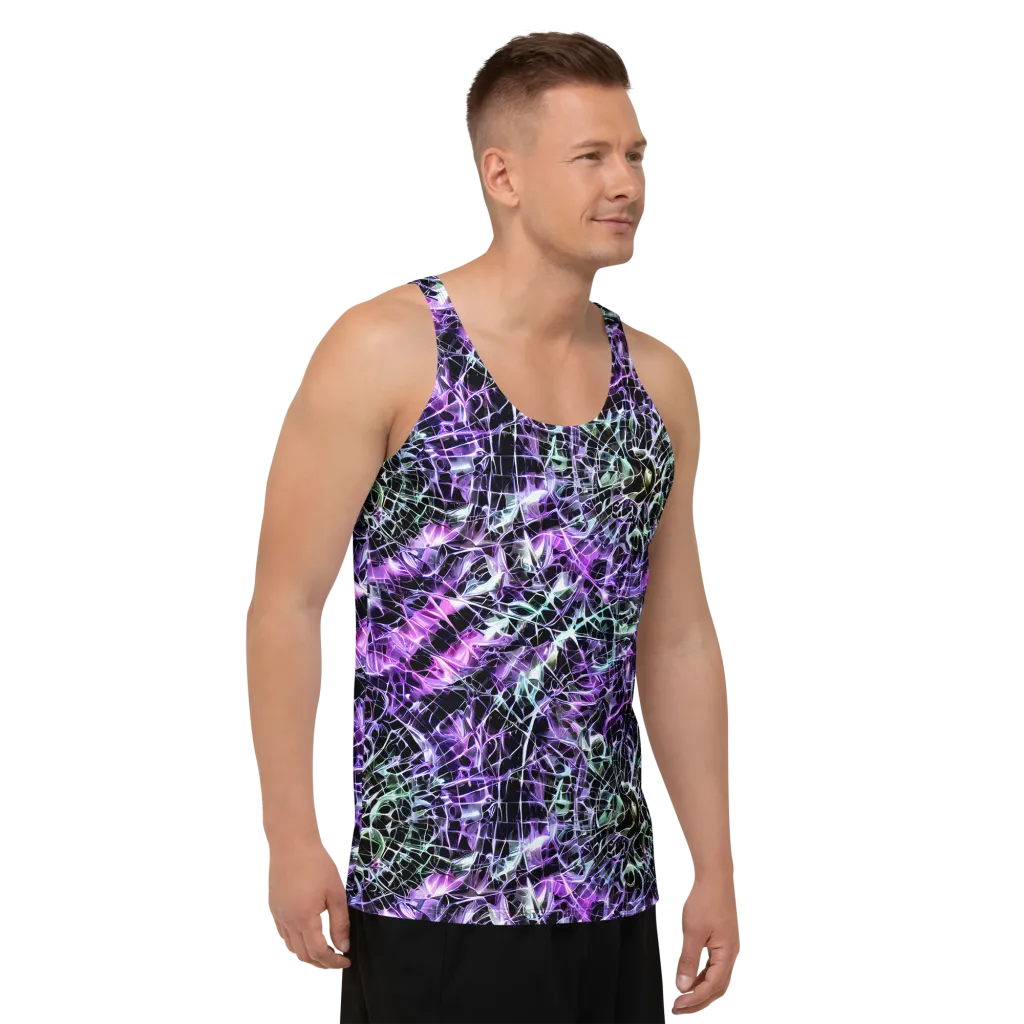 Spectral Circuitry on Men's Tank Top — Right Front