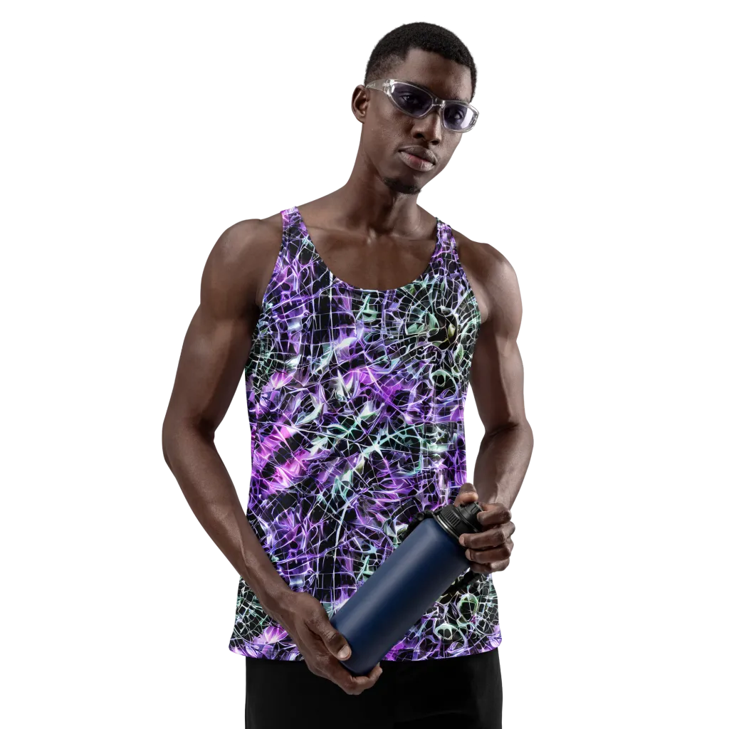 Spectral Circuitry on Men's Tank Top — Front