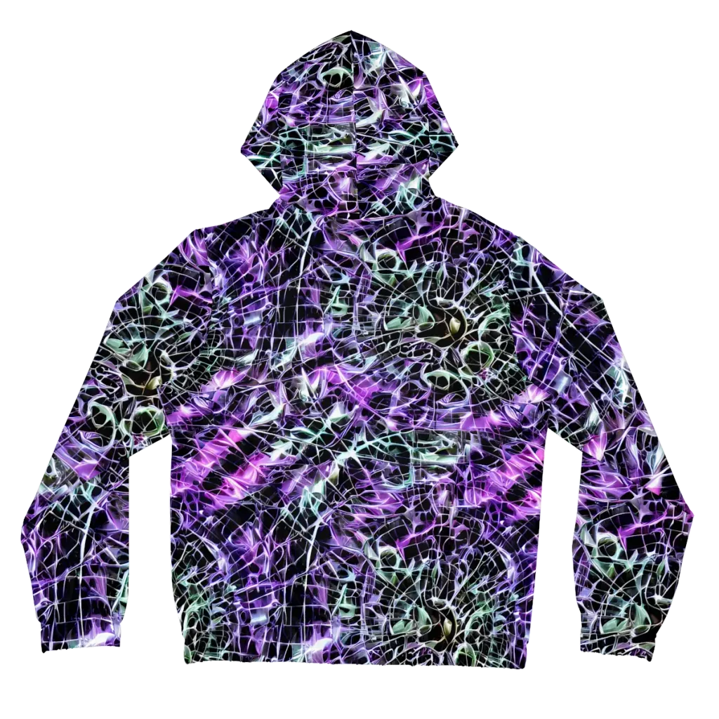 Spectral Circuitry on Women's Full-Zip Hoodie — Back