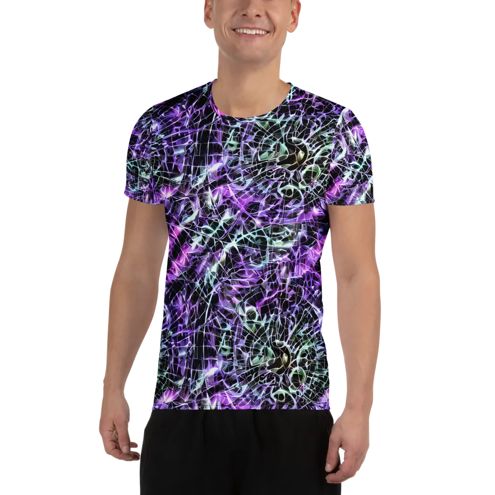Spectral Circuitry on Men's Athletic T-Shirt — Front