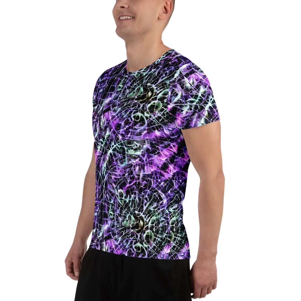 Spectral Circuitry on Men's Athletic T-Shirt — Left