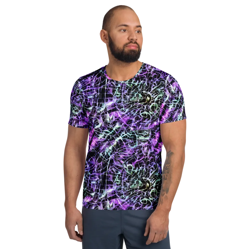 Spectral Circuitry on Men's Athletic T-Shirt — Front