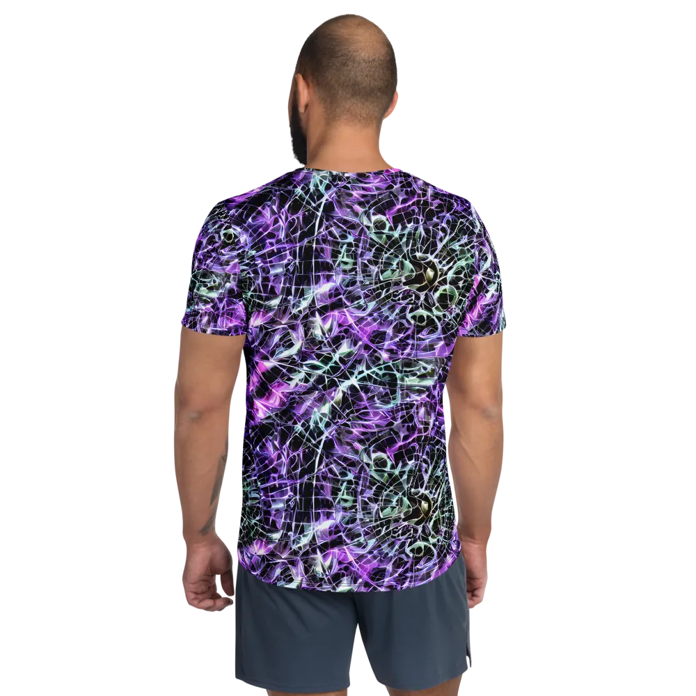 Spectral Circuitry on Men's Athletic T-Shirt — Back