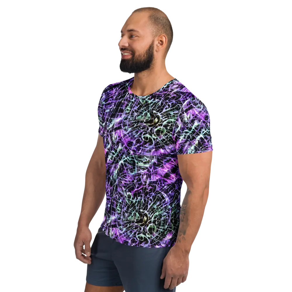 Spectral Circuitry on Men's Athletic T-Shirt — Left