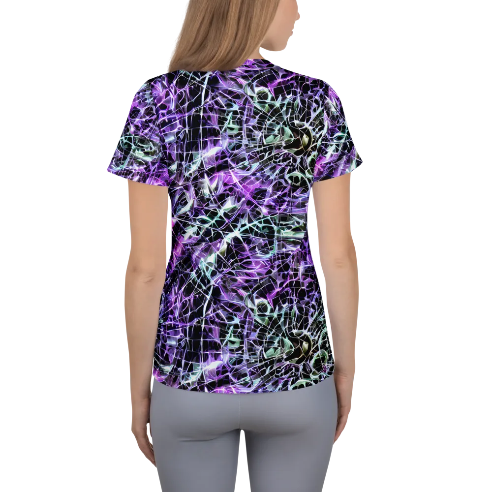 Spectral Circuitry on Women's Athletic T-Shirt — Back
