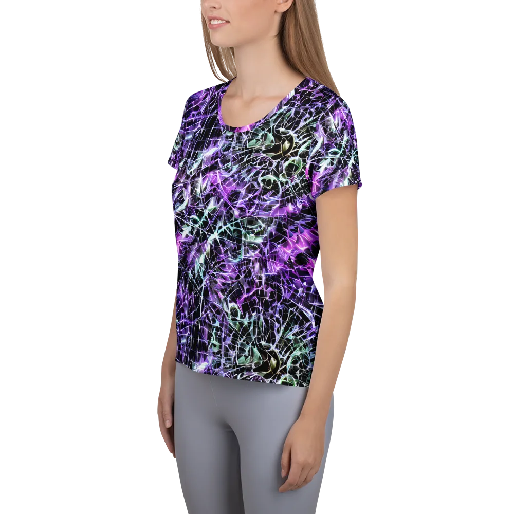 Spectral Circuitry on Women's Athletic T-Shirt — Left