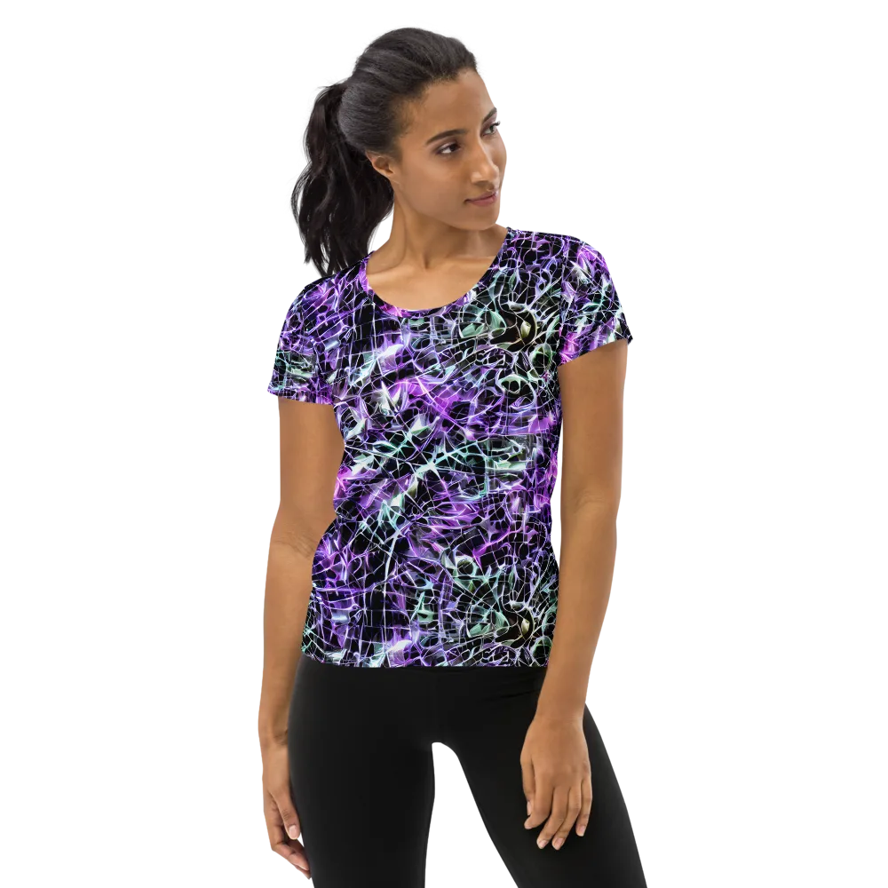 Spectral Circuitry on Women's Athletic T-Shirt — Front