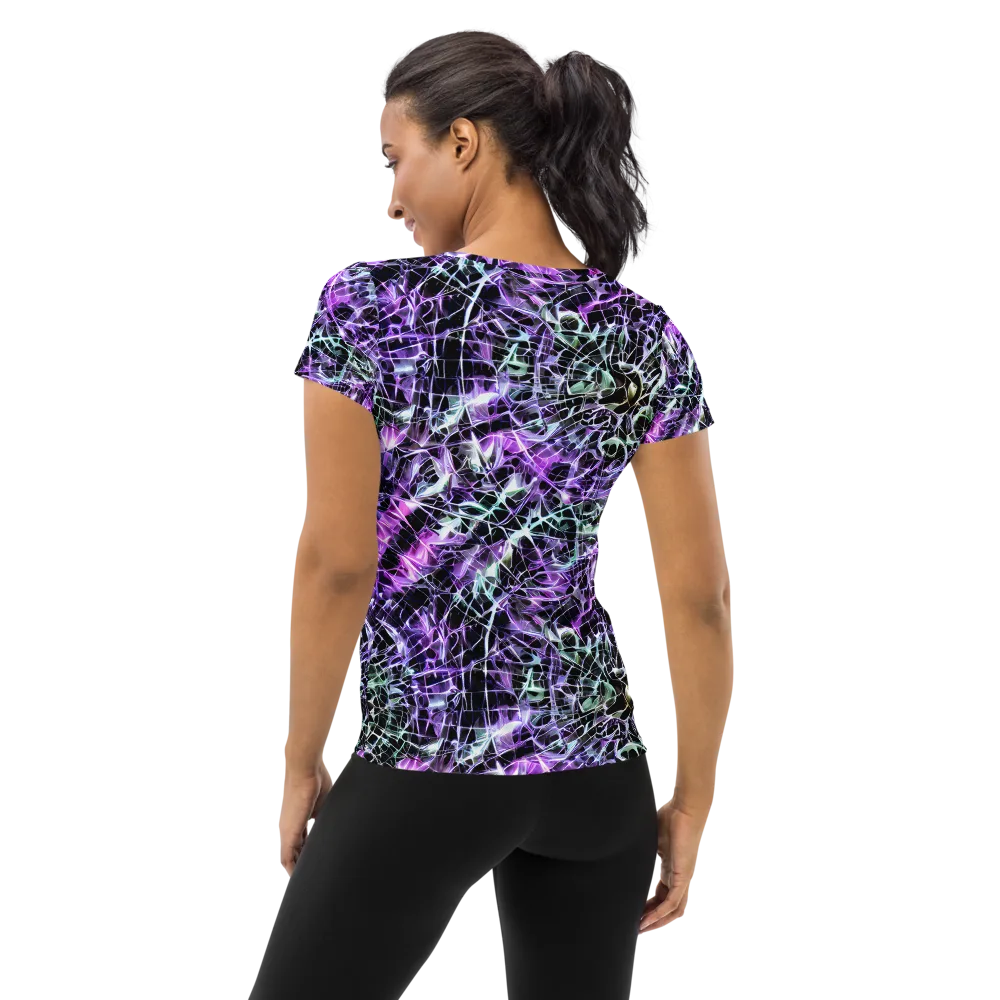 Spectral Circuitry on Women's Athletic T-Shirt — Back