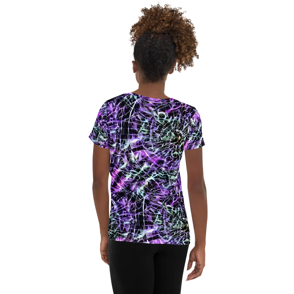 Spectral Circuitry on Women's Athletic T-Shirt — Back