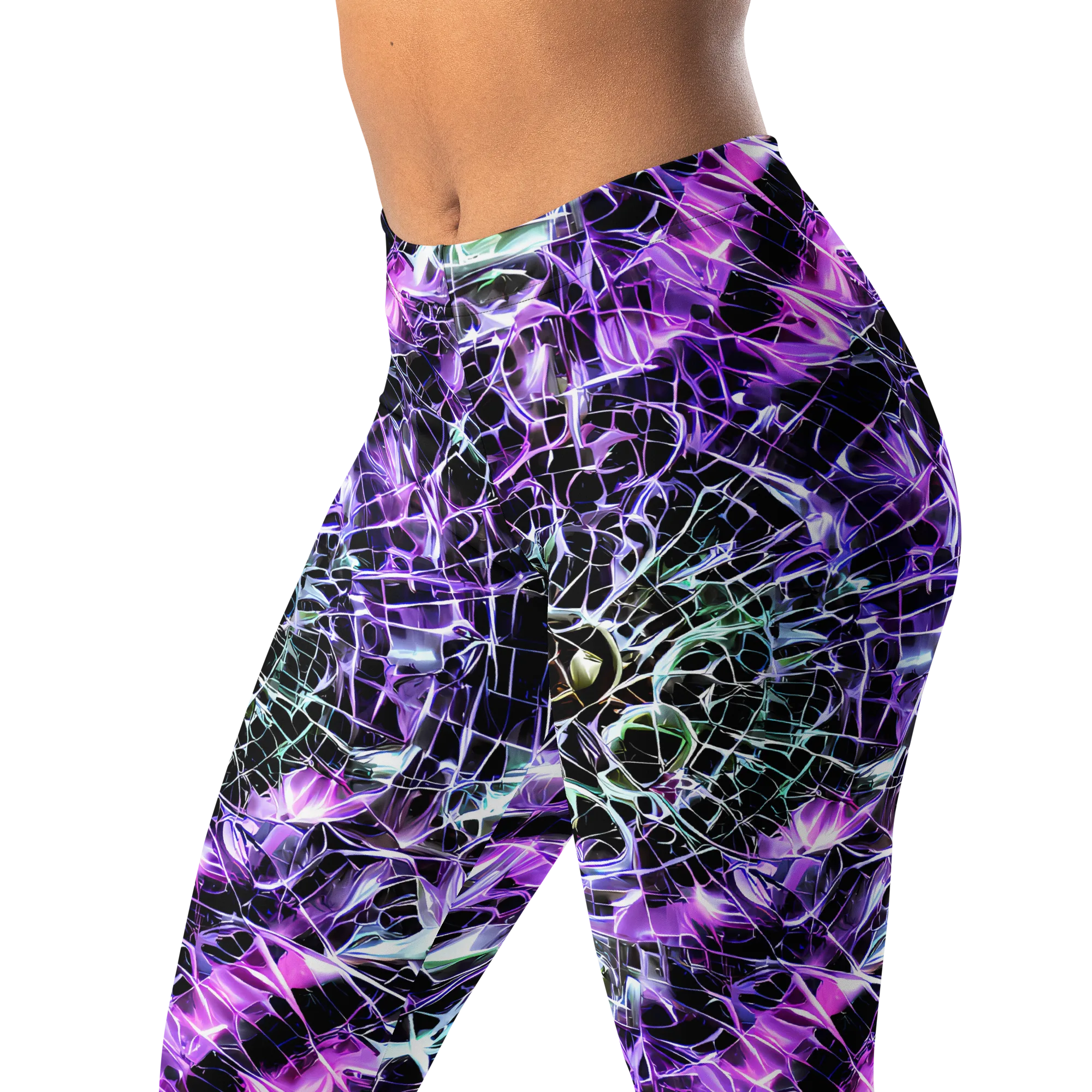 Spectral Circuitry on Leggings — Left Front