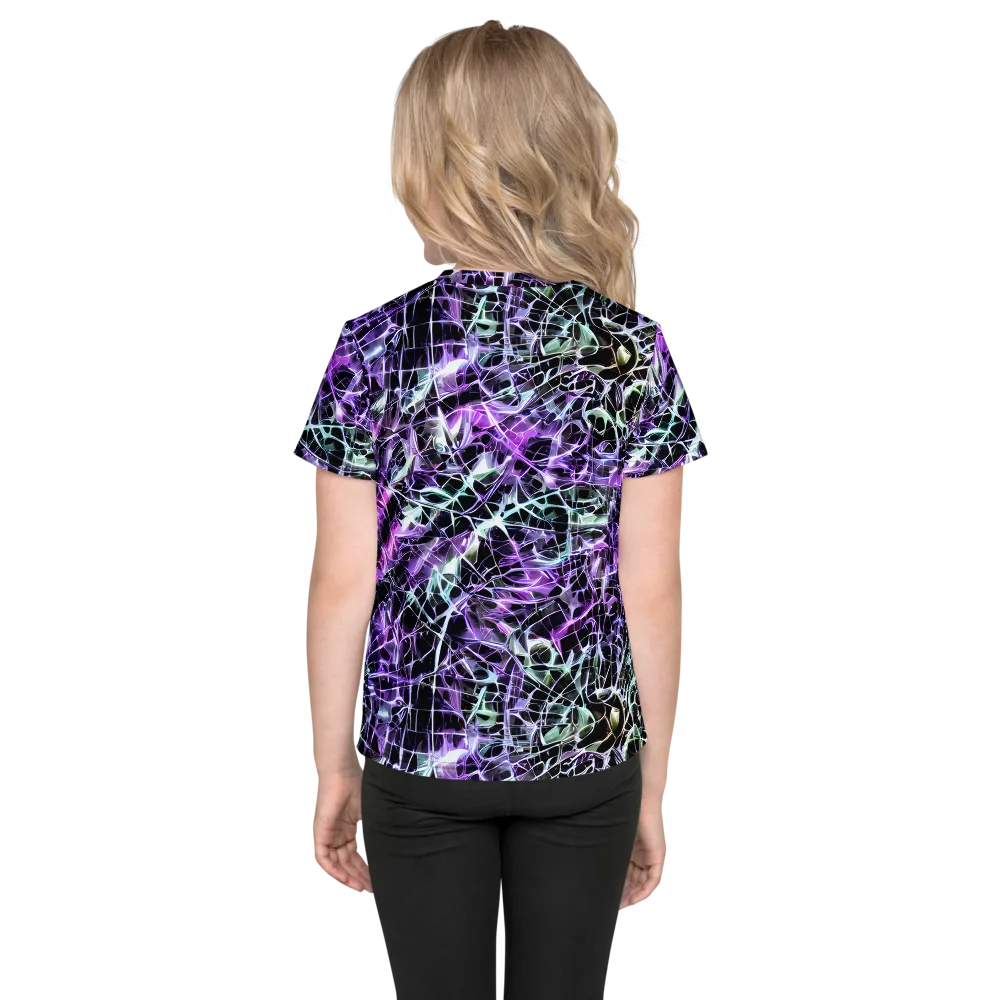 Spectral Circuitry on Kids Crew Neck T-Shirt — Back