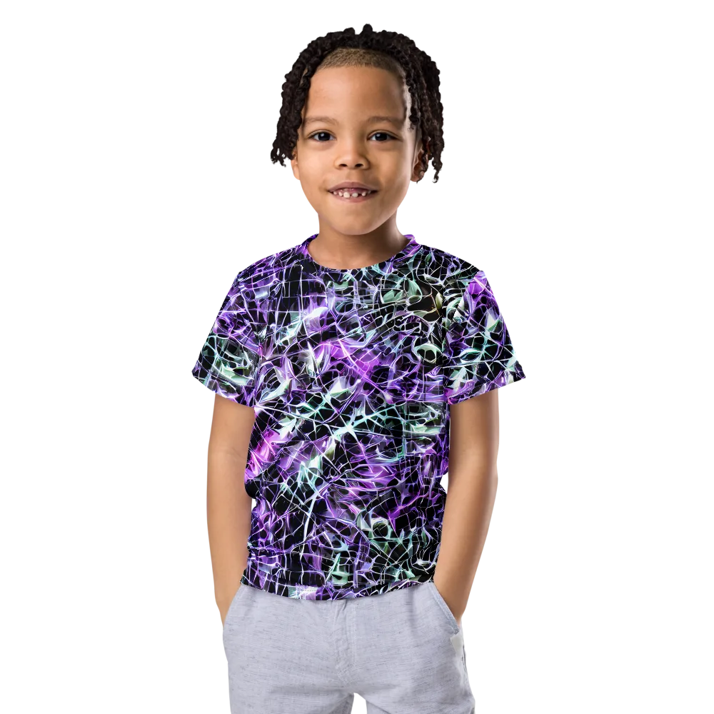 Spectral Circuitry on Kids Crew Neck T-Shirt — Front