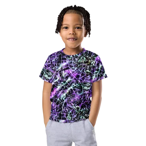 Spectral Circuitry on a Kids Crew Neck T-Shirt