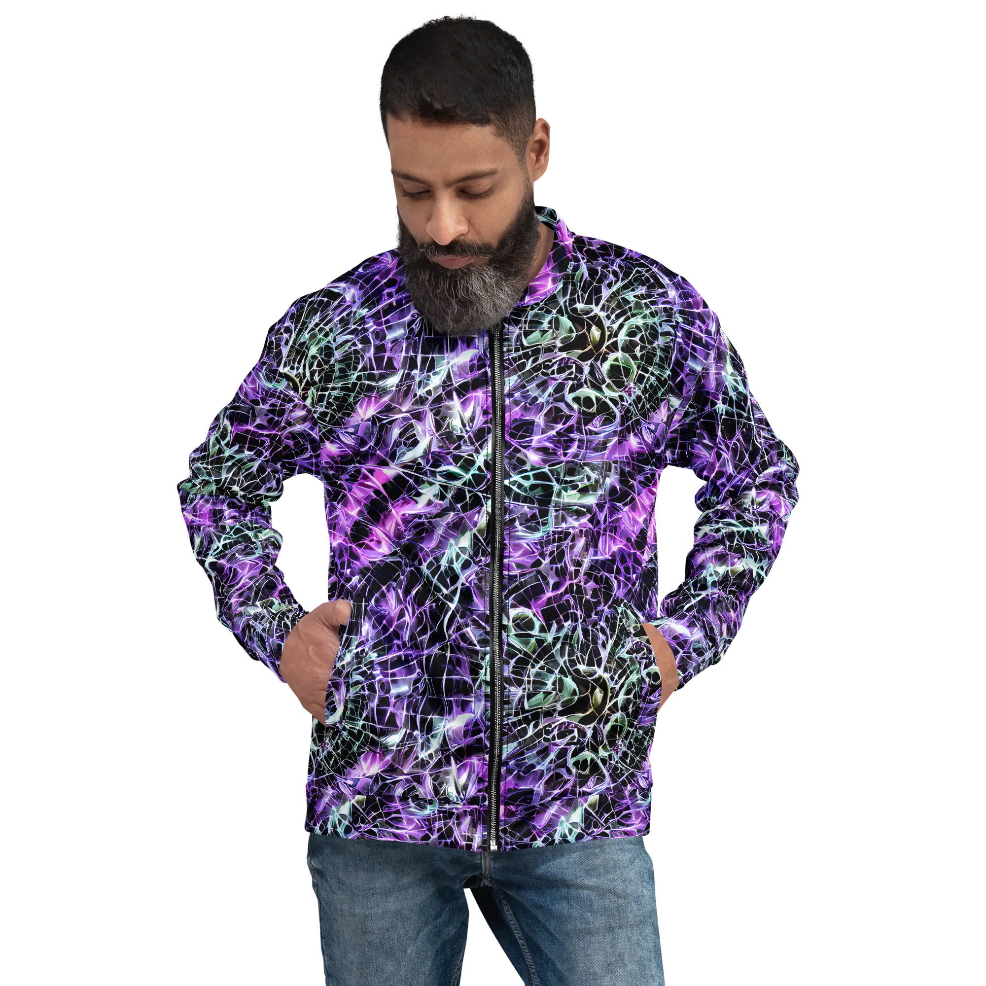 Spectral Circuitry on Bomber Jacket — Front