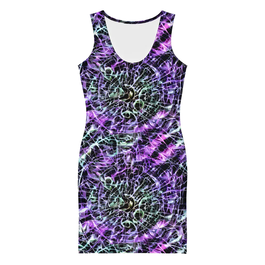 Spectral Circuitry on Bodycon Dress — Front