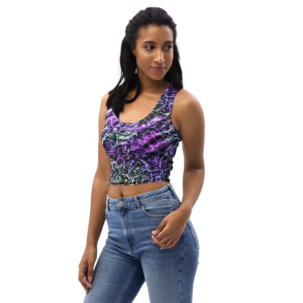 Spectral Circuitry on Crop Top — Left Front