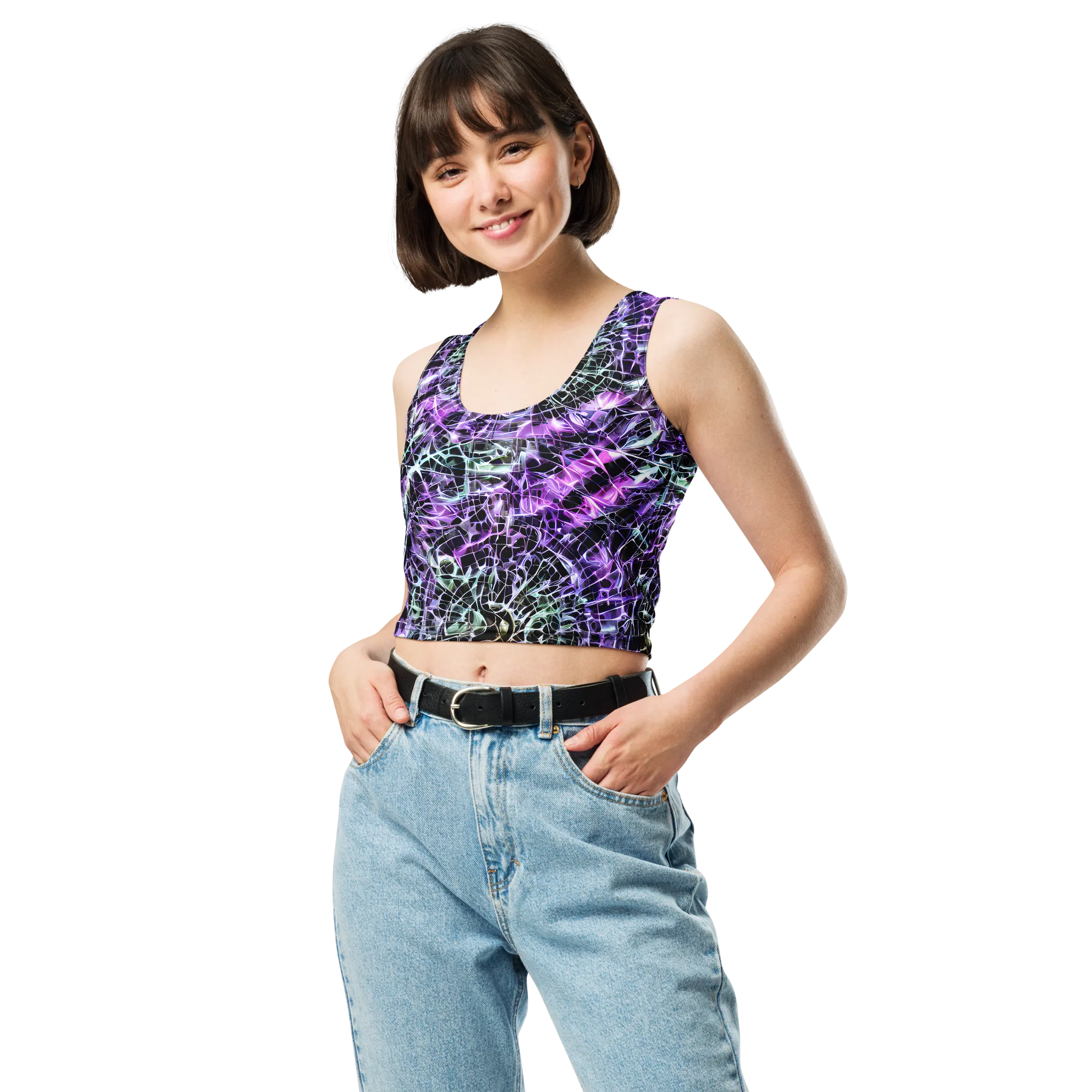 Spectral Circuitry on Crop Top — Front