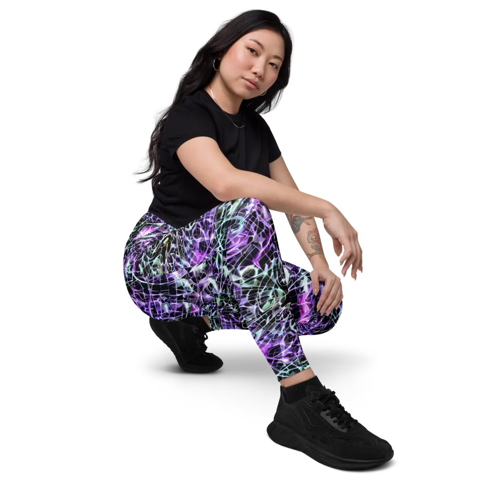 Spectral Circuitry on Leggings with Pockets — Right Front