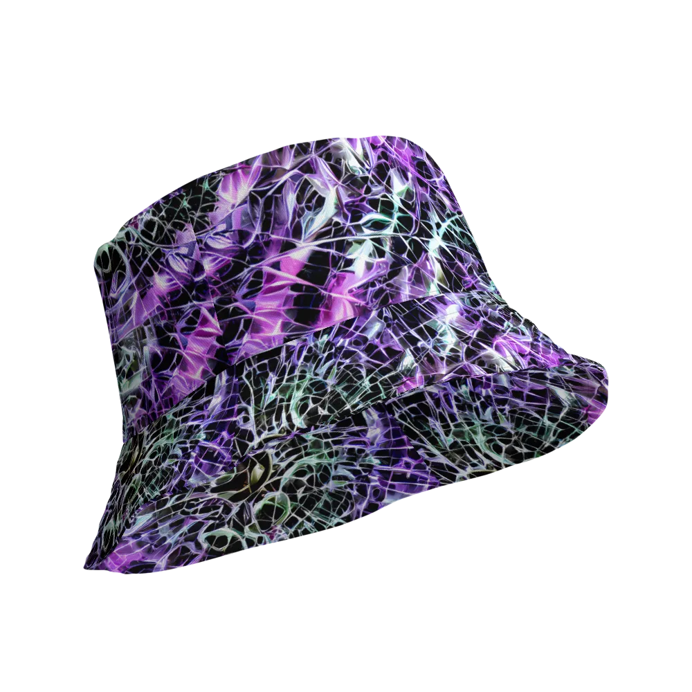 Spectral Circuitry on Reversible Bucket Hat — Product details Outside